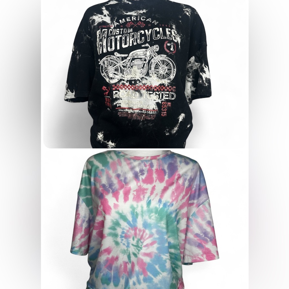 Womens Tie-Dye and Graphic T-Shirt Set
